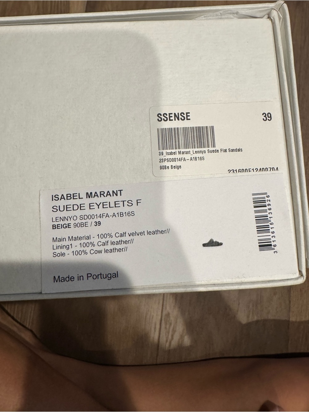 Isabel Marant Lennyo Eyelet Suede Double-Buckle Slide Sandals - Beige Sz 39 - Picture 8 of 8